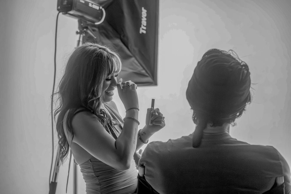 Backstage getting ready