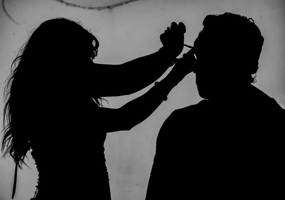 Backstage getting ready