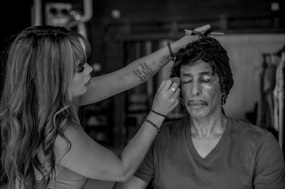 Backstage getting ready